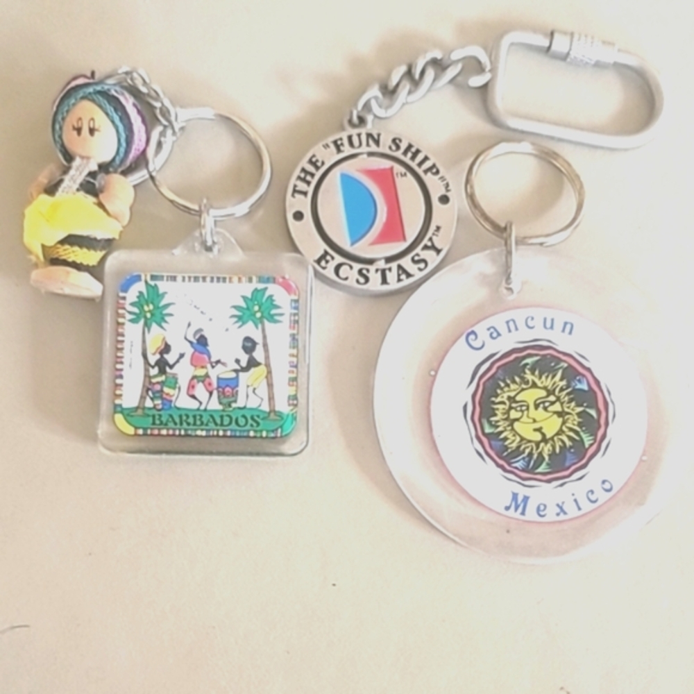 Key Chains Assortment Barbados Cancun Carnival Cruise